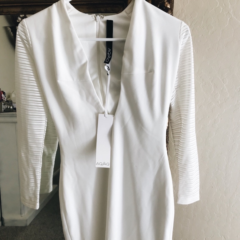Aq/aq deep v neck dress